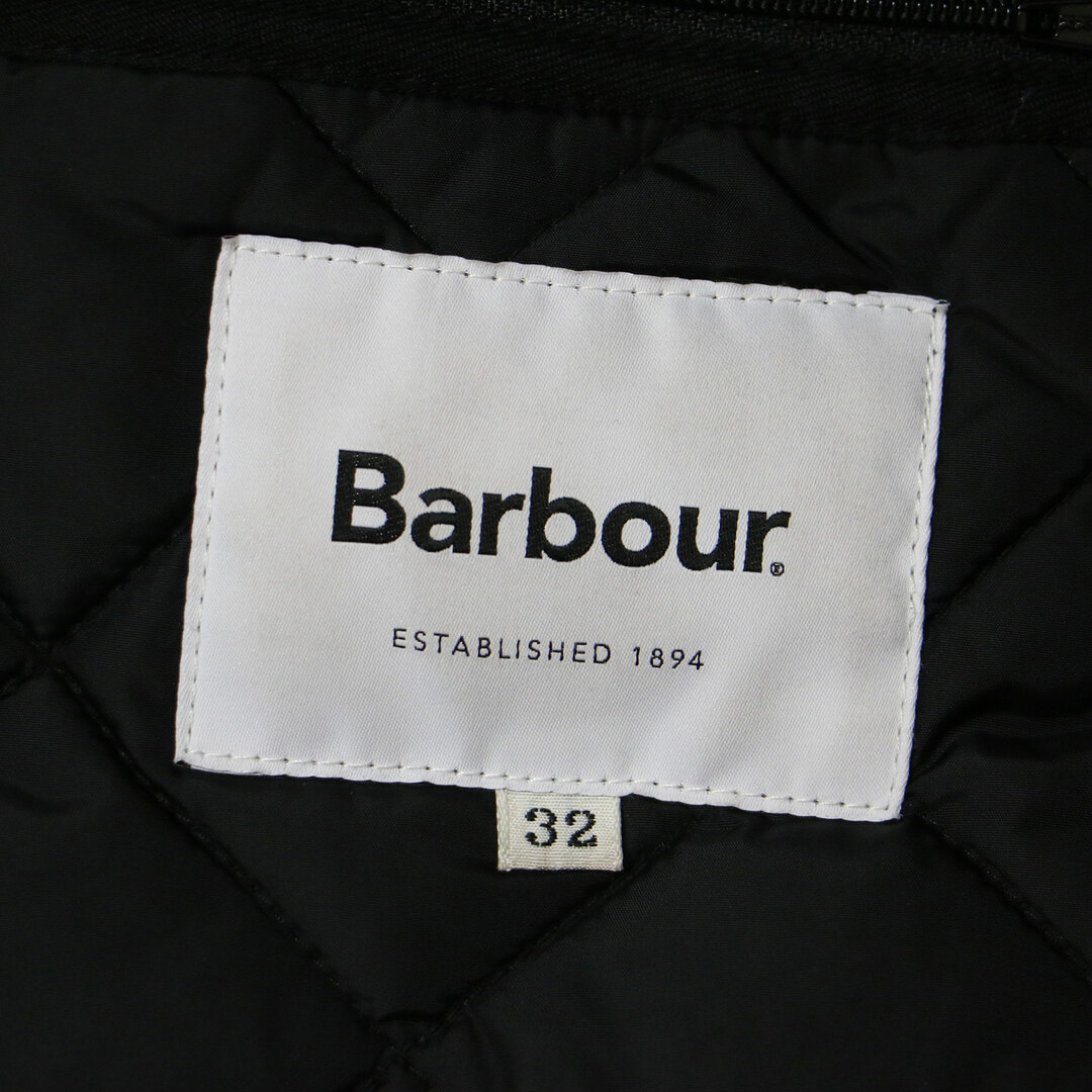 Barbour(バーブァー)のBARBOUR バブアー コート ロング ブラック 黒 32(XXS相当) キルティング ステンカラー 中綿 ナイロン アウター ジャケット 大人 きれいめ カジュアル 通勤【レディース】【中古】 レディースのジャケット/アウター(ロングコート)の商品写真