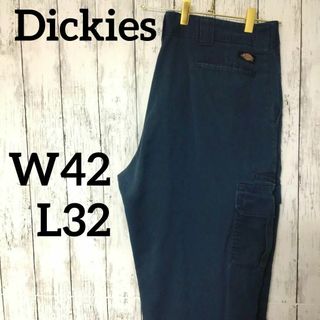 ディッキーズ(Dickies)のディッキーズカーゴパンツレギュラーストレートネイビーW42L32（1028）(ワークパンツ/カーゴパンツ)