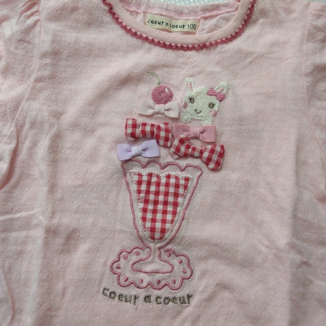 coeur a coeur(クーラクール)のさおり様専用　クーラクール1枚＋KP3枚　100cm キッズ/ベビー/マタニティのキッズ服女の子用(90cm~)(Tシャツ/カットソー)の商品写真