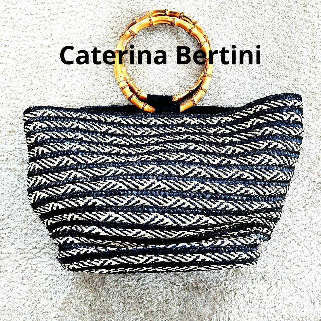 Bertini(ヴェルティニ)のCaterina Bertini 　籠　ハンドバッグ　 バンブーハンドル レディースのバッグ(ハンドバッグ)の商品写真