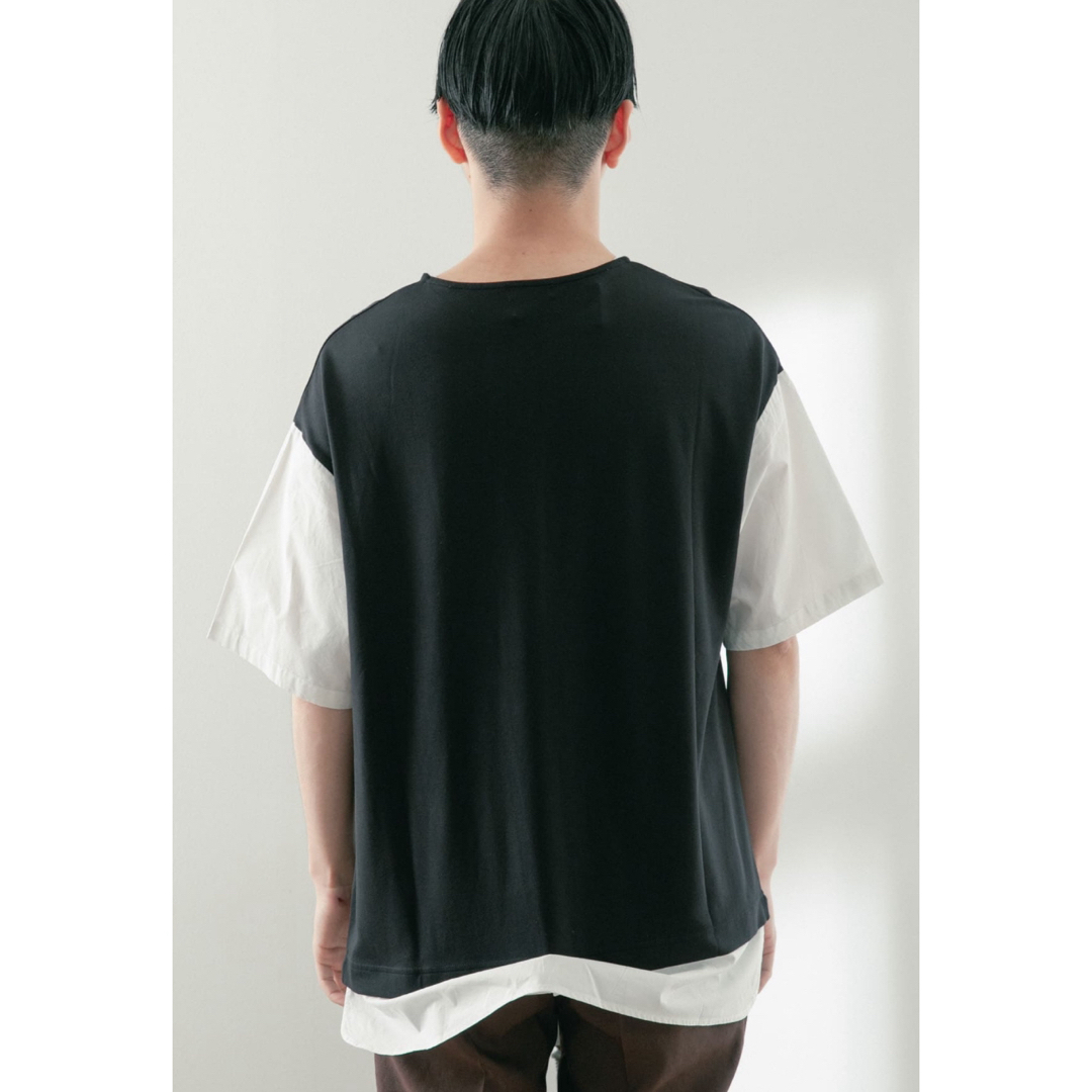 URBAN RESEARCH(アーバンリサーチ)のURBANRESEARCH アーバンリサーチ　布帛切替レイヤード　Tシャツ　新品 メンズのトップス(Tシャツ/カットソー(半袖/袖なし))の商品写真