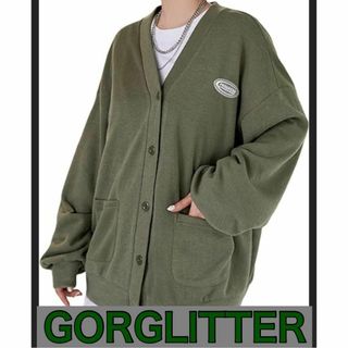 GORGLITTER レディース パーカー M ゆったり ジャケット 体型カバー(カーディガン)