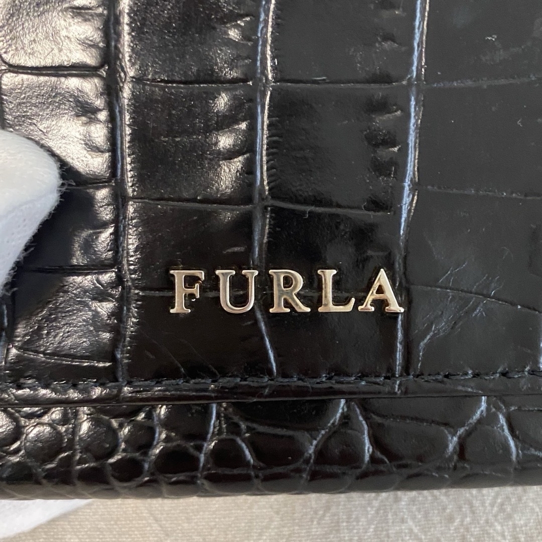 Furla(フルラ)の最終値下げ【未使用】レアサイズ★フルラ★極小三つ折り財布★ブラック レディースのファッション小物(財布)の商品写真