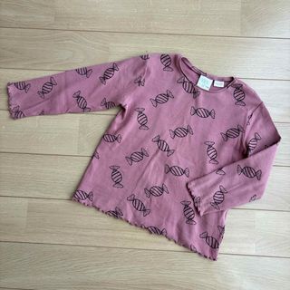 ザラキッズ(ZARA KIDS)のZarababy キャンディ柄カットソー　長袖　ロンT ピンク(Tシャツ/カットソー)