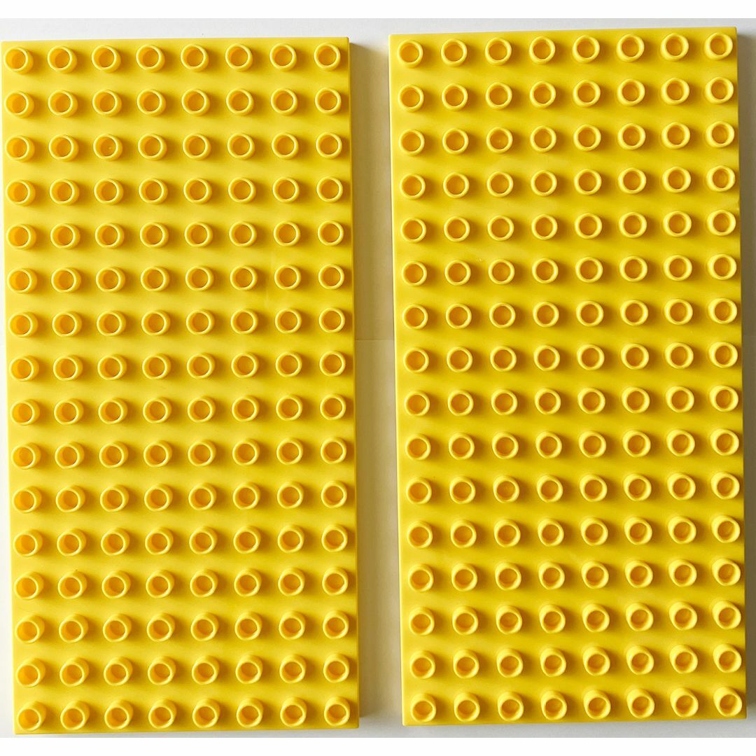 ベースプレート2枚セット(黄色)　アンパンマンブロックラボ レゴデュプロ互換品 キッズ/ベビー/マタニティのおもちゃ(知育玩具)の商品写真