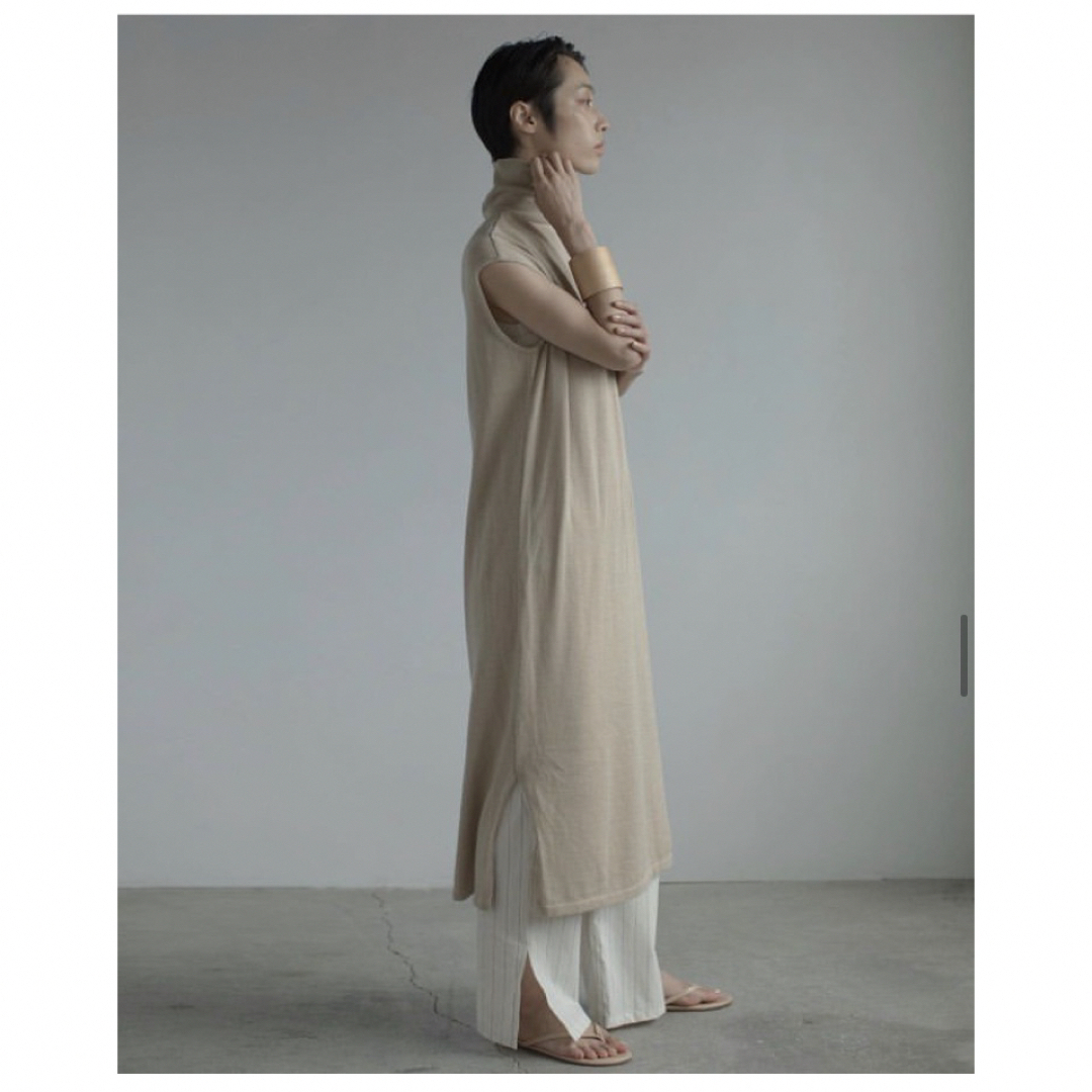 TODAYFUL(トゥデイフル)の Cottonlinen Knit Dress/BEIGE レディースのワンピース(ロングワンピース/マキシワンピース)の商品写真