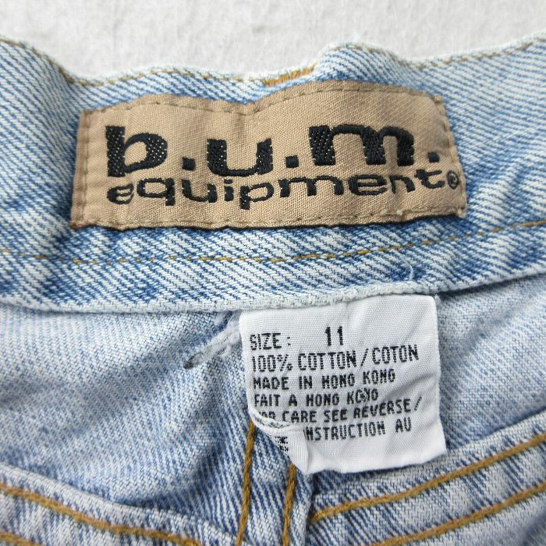 古着 b.u.m. equipment ショート パンツ ショーツ レディース 00年代 00s コットン 薄紺 ネイビー デニム 24mar13  中古 ボトムス 短パン ショーパン ハーフ