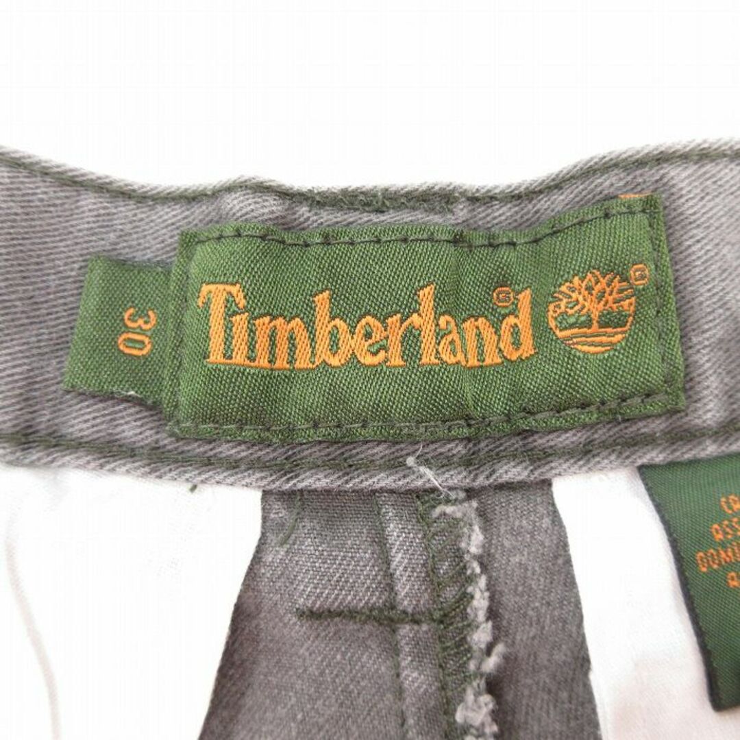 Timberland(ティンバーランド)のW28★古着 ティンバーランド ショート チノ パンツ ショーツ チノパン メンズ 緑系 グリーン 24mar12 中古 ボトムス 短パン ショーパン メンズのパンツ(ワークパンツ/カーゴパンツ)の商品写真