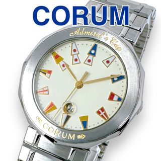 CORUM - コルム アドミラルズカップ デイト クォーツ シルバー SS メンズ 時計 稼働