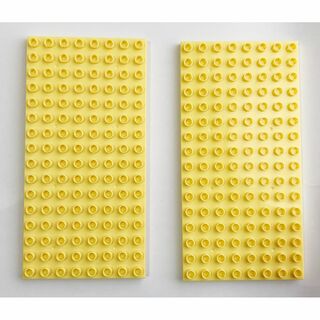 ベースプレート2枚セット(薄黄色)　アンパンマンブロックラボ レゴデュプロ互換品(知育玩具)