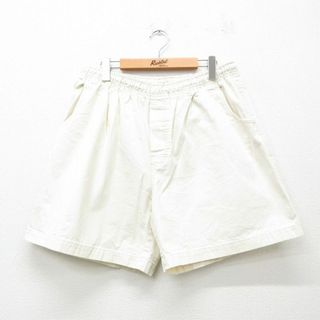 W35★古着 ショート イージー パンツ ショーツ メンズ 90年代 90s コットン 白系 ホワイト 24mar15 中古 ボトムス 短パン ショーパン(ワークパンツ/カーゴパンツ)