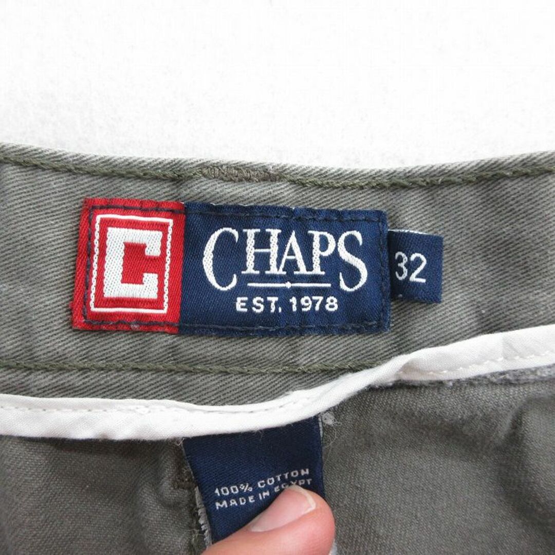 CHAPS(チャップス)のW33★古着 チャップス ショート パンツ ショーツ メンズ コットン グレー系 24mar14 中古 ボトムス 短パン ショーパン ハーフ メンズのパンツ(ワークパンツ/カーゴパンツ)の商品写真
