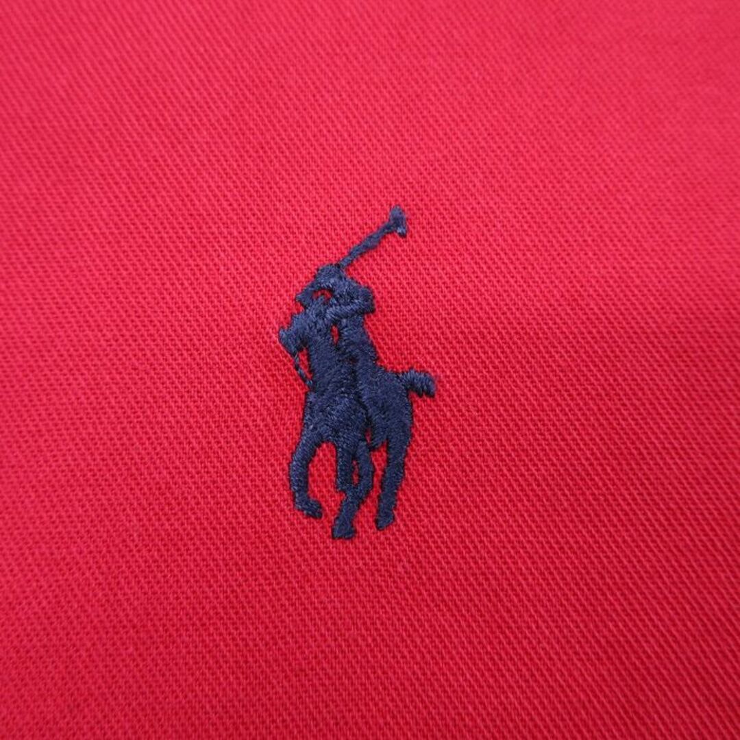 Ralph Lauren(ラルフローレン)のXL★古着 ラルフローレン Ralph Lauren 半袖 ブランド シャツ メンズ 90年代 90s ワンポイントロゴ BLAKE 大きいサイズ ロング丈 コットン ボタンダウン 赤 レッド 24mar14 中古 トップス メンズのトップス(シャツ)の商品写真