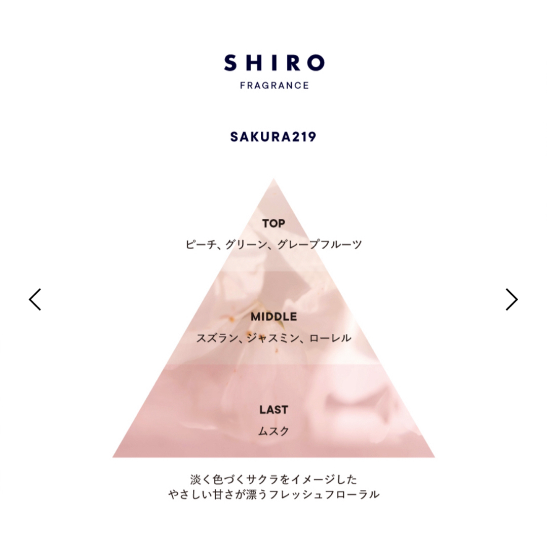 shiro(シロ)の【新品未使用】SHIRO   シロ さくら 219 ボディ ミスト コスメ/美容の香水(香水(女性用))の商品写真