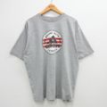 XL★古着 アディダス adidas 半袖 ビンテージ Tシャツ メンズ 90年代 90s ビッグロゴ 大きいサイズ クルーネック グレー 霜降り 24mar11 中古