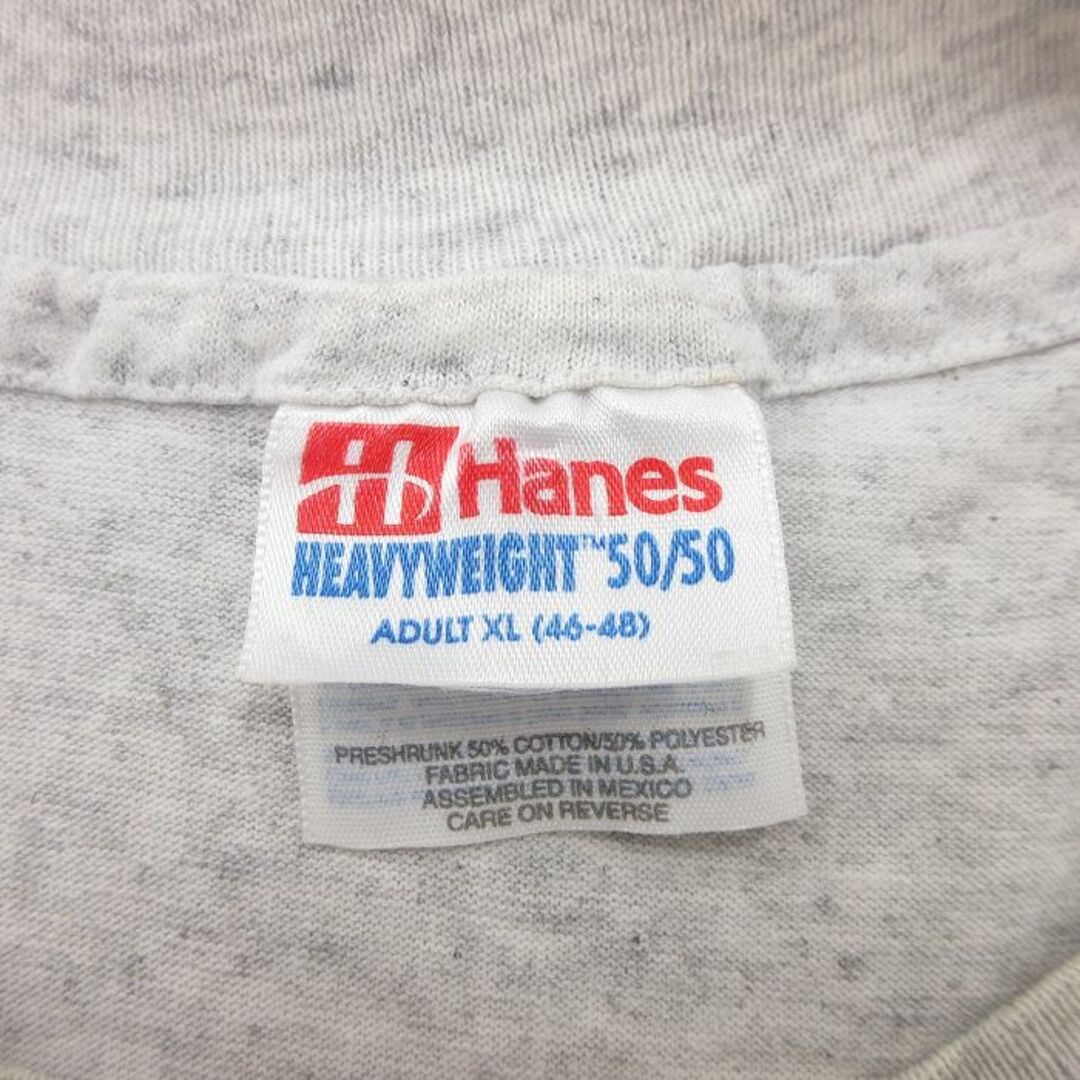 Hanes(ヘインズ)のXL★古着 ヘインズ Hanes 半袖 ビンテージ Tシャツ メンズ 00年代 00s プエルトリコ 船 大きいサイズ クルーネック 薄グレー 霜降り 24mar11 中古 メンズのトップス(Tシャツ/カットソー(半袖/袖なし))の商品写真