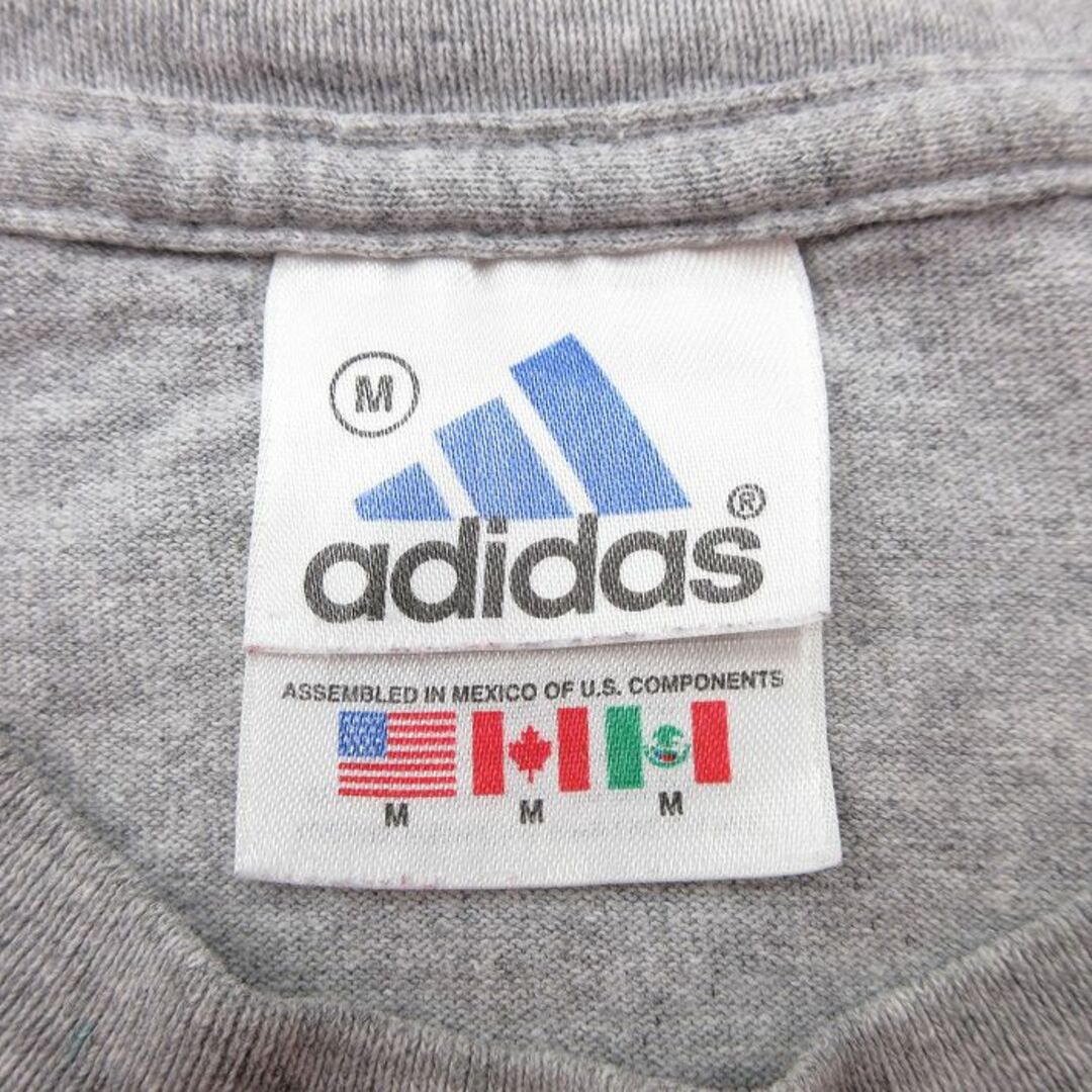 adidas(アディダス)のL★古着 アディダス adidas 半袖 ビンテージ Tシャツ メンズ 90年代 90s ビッグロゴ クルーネック グレー 霜降り 【spe】 24mar12 中古 メンズのトップス(Tシャツ/カットソー(半袖/袖なし))の商品写真