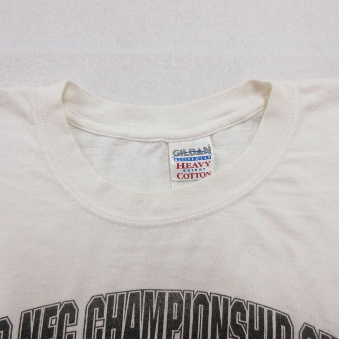 Champion(チャンピオン)のXL★古着 半袖 ビンテージ Tシャツ メンズ 00年代 00s NFL タンパベイバッカニアーズ フィラデルフィアイーグルス チャンピオンシップ 大きいサイズ コットン クルーネック 白 ホワイト アメフト スーパーボウル 24mar12 中古 メンズのトップス(Tシャツ/カットソー(半袖/袖なし))の商品写真