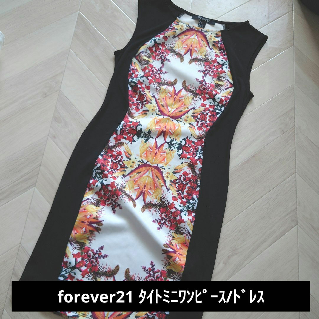 FOREVER 21(フォーエバートゥエンティーワン)のForever21☆ｱｼﾞｱﾝﾋﾞｭｰﾃｨ系　タイトミニワンピース　ドレス レディースのワンピース(ミニワンピース)の商品写真