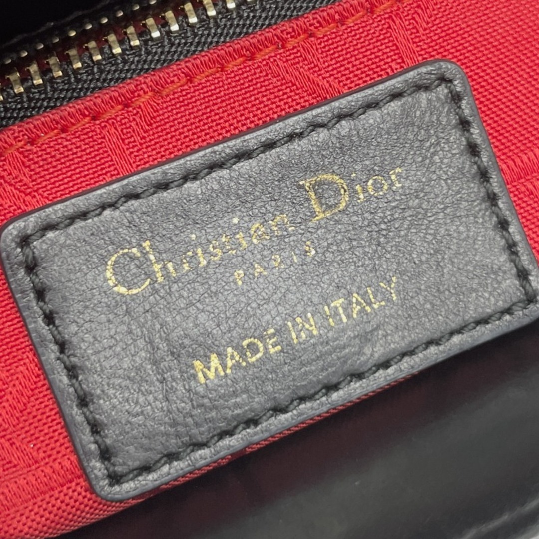 Christian Dior(クリスチャンディオール)のクリスチャンディオール レディディオール スモール ラムスキン バッグ トートバッグ ショルダーバッグ ブラック レディースのバッグ(トートバッグ)の商品写真