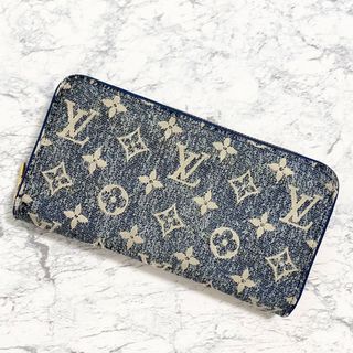 ルイヴィトン(LOUIS VUITTON)のルイヴィトン モノグラム ジャカードデニム ラウンドファスナー M81858(財布)