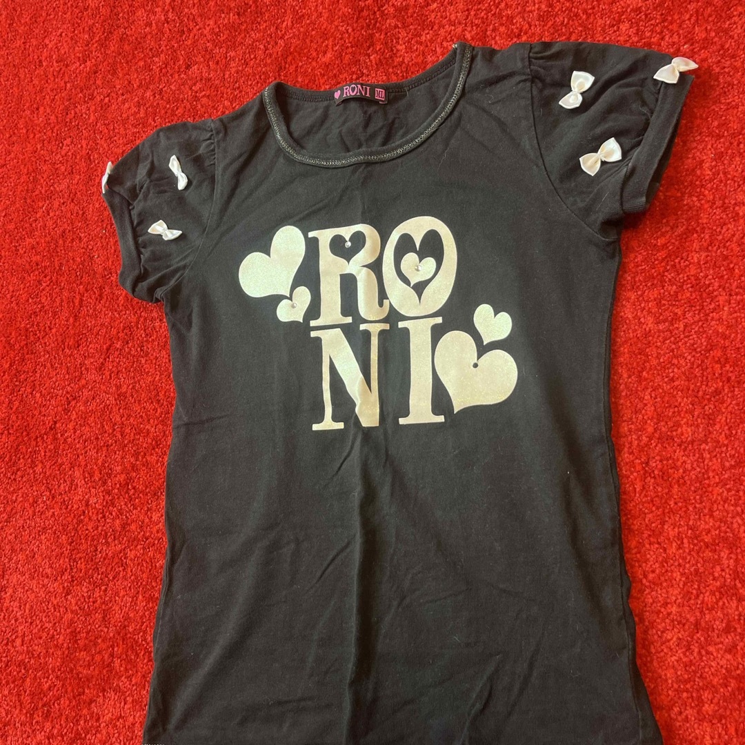 RONI(ロニィ)のRONI リボン半袖 キッズ/ベビー/マタニティのキッズ服女の子用(90cm~)(Tシャツ/カットソー)の商品写真