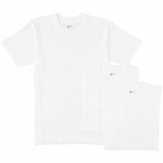 [ヘインズ] Tシャツ(3枚組) 綿100% 上質コットン ゴールドパック 丸首(その他)