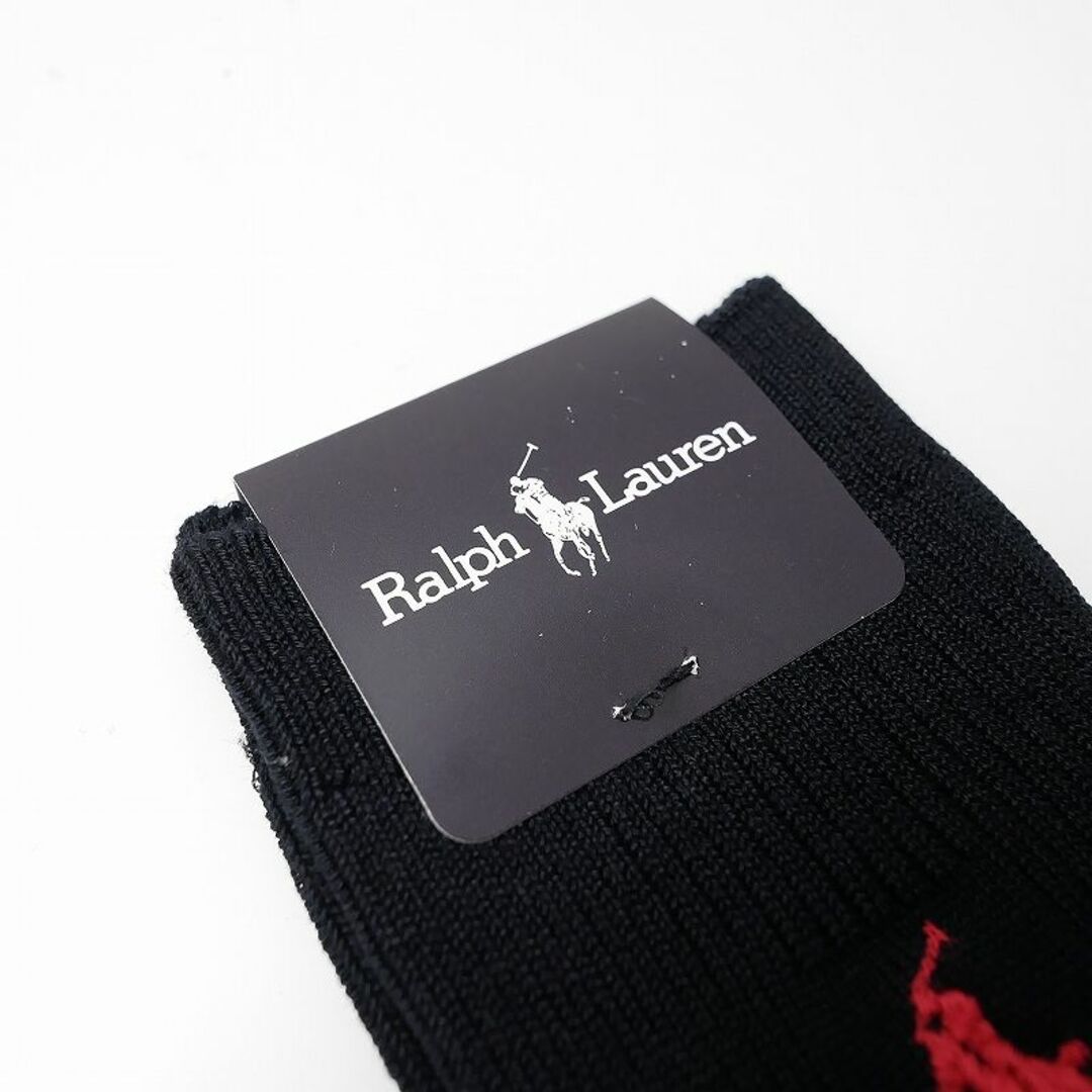 Ralph Lauren(ラルフローレン)のラルフローレン 靴下 ハイソックス ブラック 22cm～24cm レディースのレッグウェア(ソックス)の商品写真