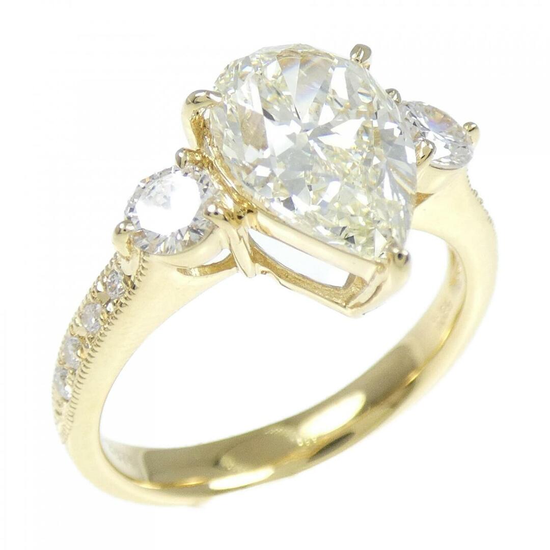 【リメイク】K18YG ダイヤモンド リング 2.074CT VLY SI1 ペアシェイプ レディースのアクセサリー(リング(指輪))の商品写真