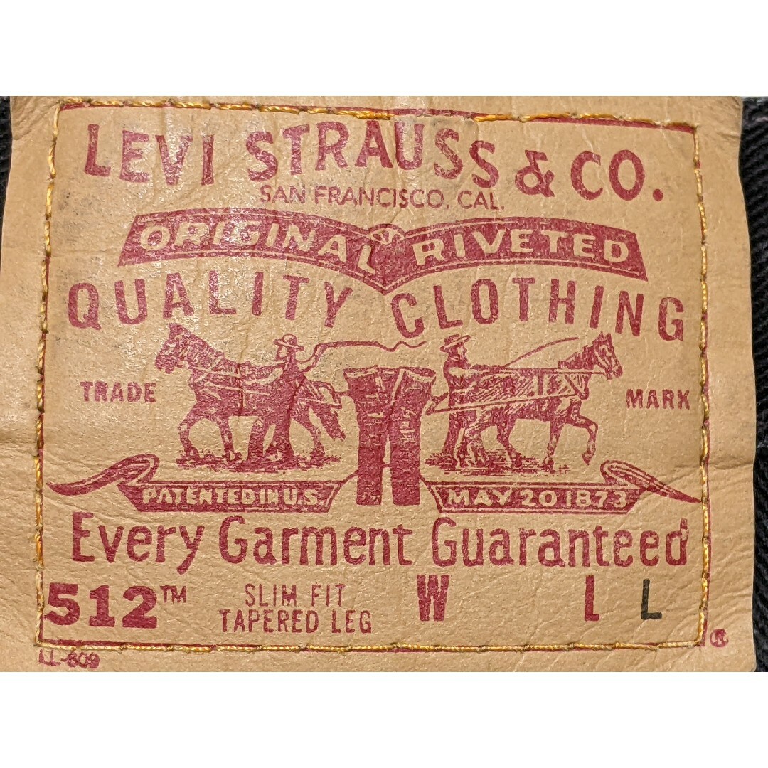 Levi's(リーバイス)の美品 90s Levi's リーバイス 512 ブラックジーンズ USA製 古着 メンズのパンツ(デニム/ジーンズ)の商品写真