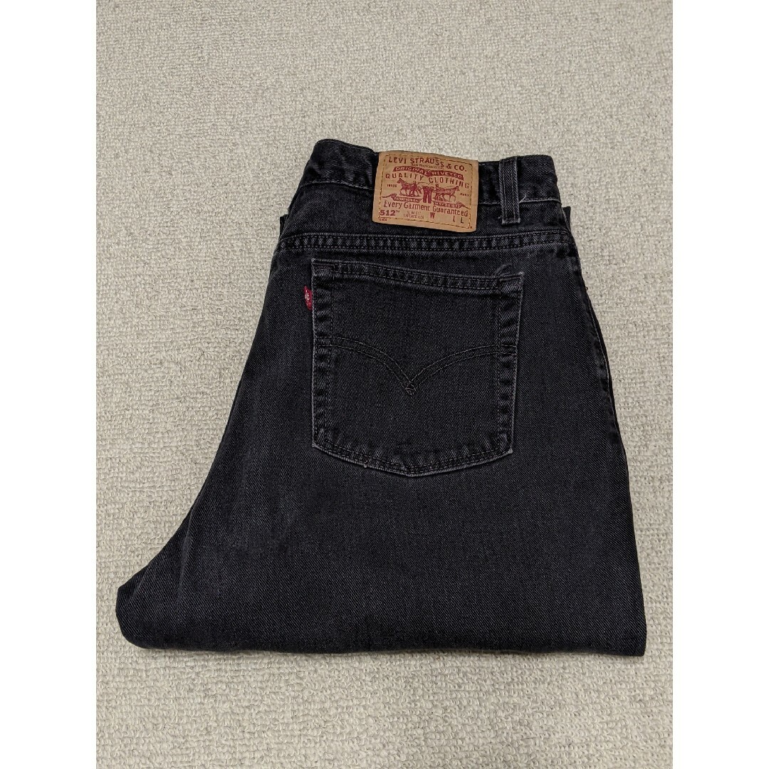 Levi's(リーバイス)の美品 90s Levi's リーバイス 512 ブラックジーンズ USA製 古着 メンズのパンツ(デニム/ジーンズ)の商品写真