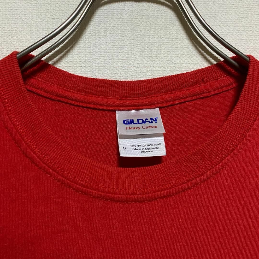 GILDAN(ギルタン)のアメリカ古着　NSA イーグル　野球　半袖　Tシャツ　レッド　Sサイズ　P361 メンズのトップス(Tシャツ/カットソー(半袖/袖なし))の商品写真