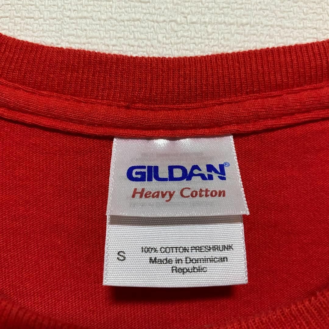 GILDAN(ギルタン)のアメリカ古着　NSA イーグル　野球　半袖　Tシャツ　レッド　Sサイズ　P361 メンズのトップス(Tシャツ/カットソー(半袖/袖なし))の商品写真