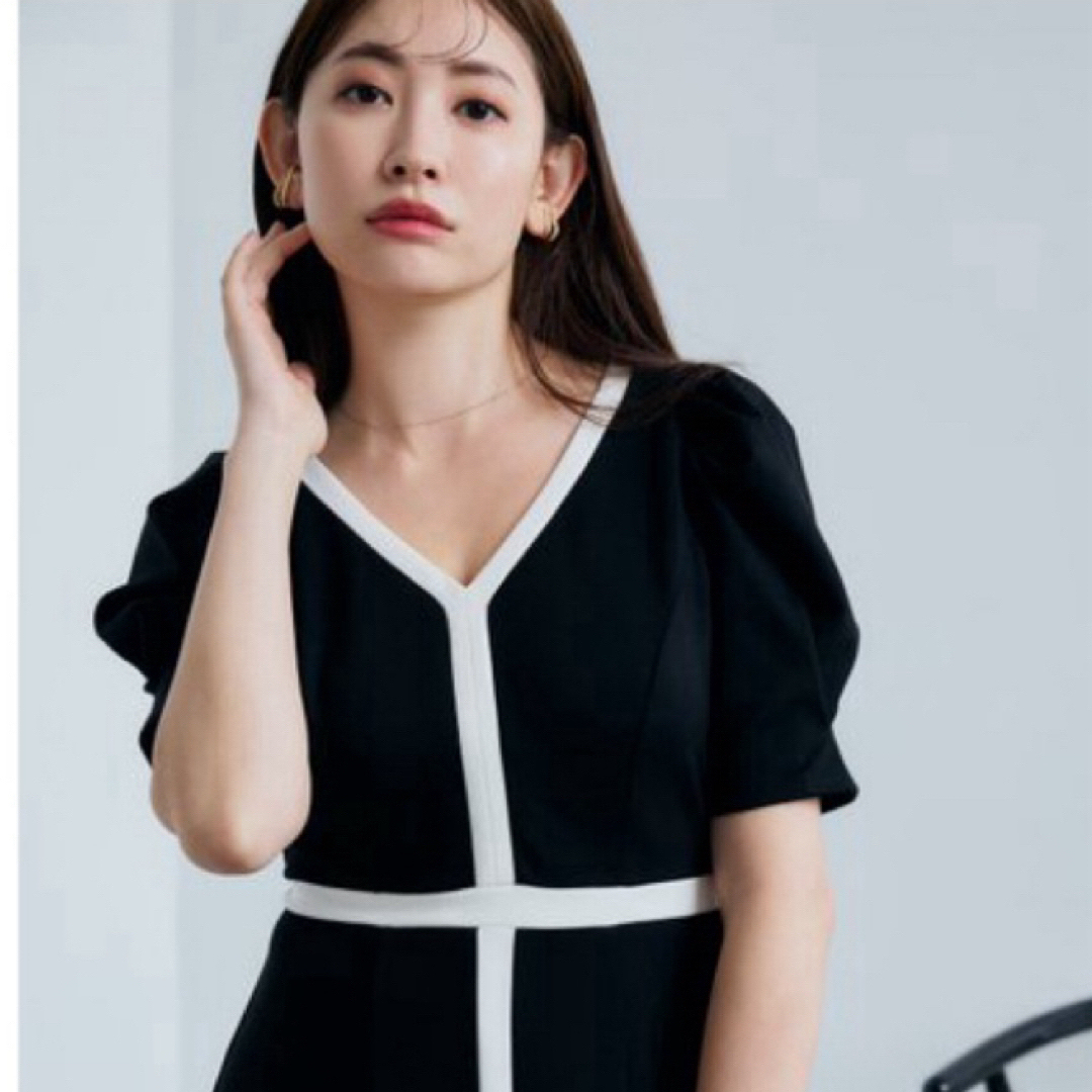 Her lip to(ハーリップトゥ)のherlipto  Puff Sleeve Jersey Dress レディースのワンピース(ロングワンピース/マキシワンピース)の商品写真