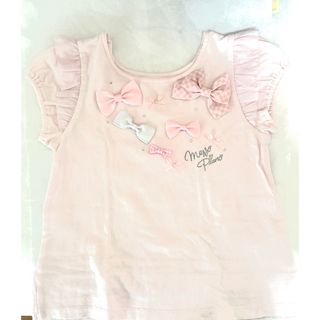 メゾピアノ(mezzo piano)の【メゾピアノ】リボンフリルTシャツ🎀(Tシャツ/カットソー)