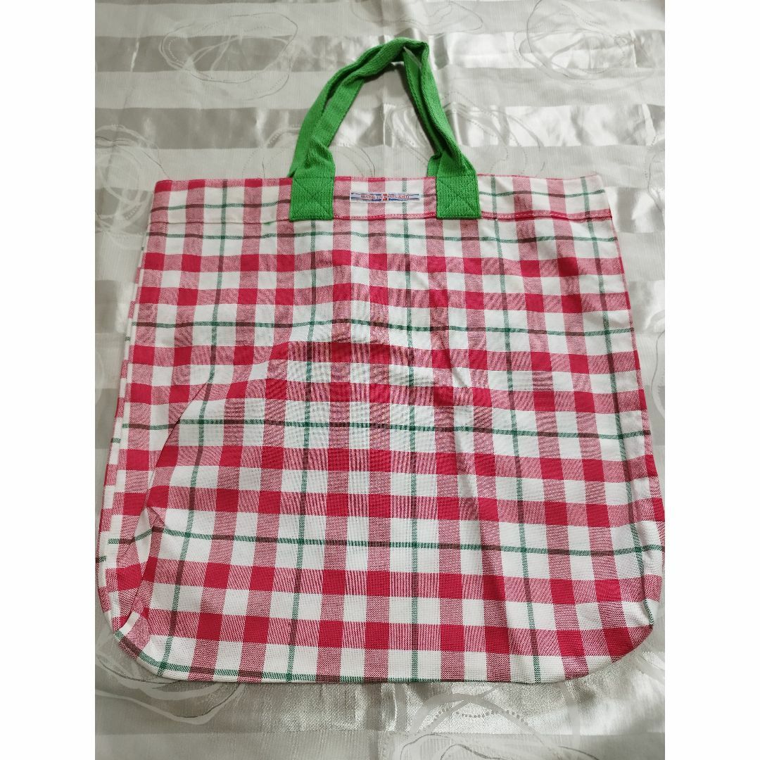 ★OLD GIRL OLD BOY 赤×白 チェック トートバック レディースのバッグ(トートバッグ)の商品写真