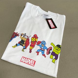 マーベル(MARVEL)の【新品】マーベル☆白半袖キャラクターTシャツ(Tシャツ/カットソー(半袖/袖なし))