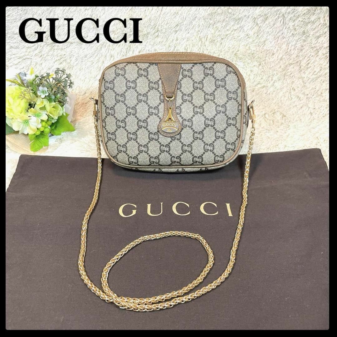 Gucci(グッチ)の☆希少☆GUCCI オールドグッチ GGプラス ミニ ショルダーバッグ ポーチ レディースのバッグ(ショルダーバッグ)の商品写真