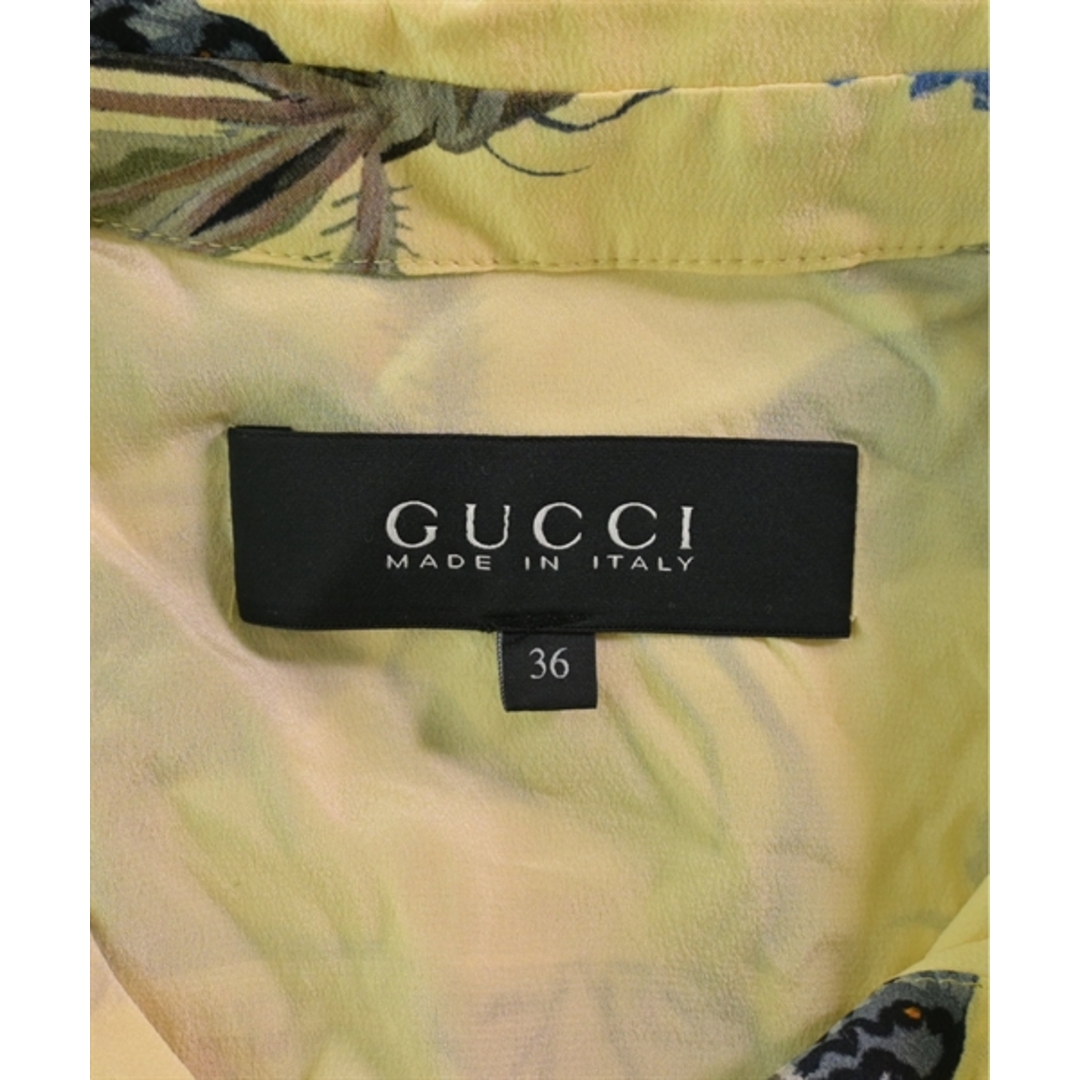 Gucci(グッチ)のGUCCI グッチ ワンピース 36(XS位) 黄系(花柄) 【古着】【中古】 レディースのワンピース(ひざ丈ワンピース)の商品写真