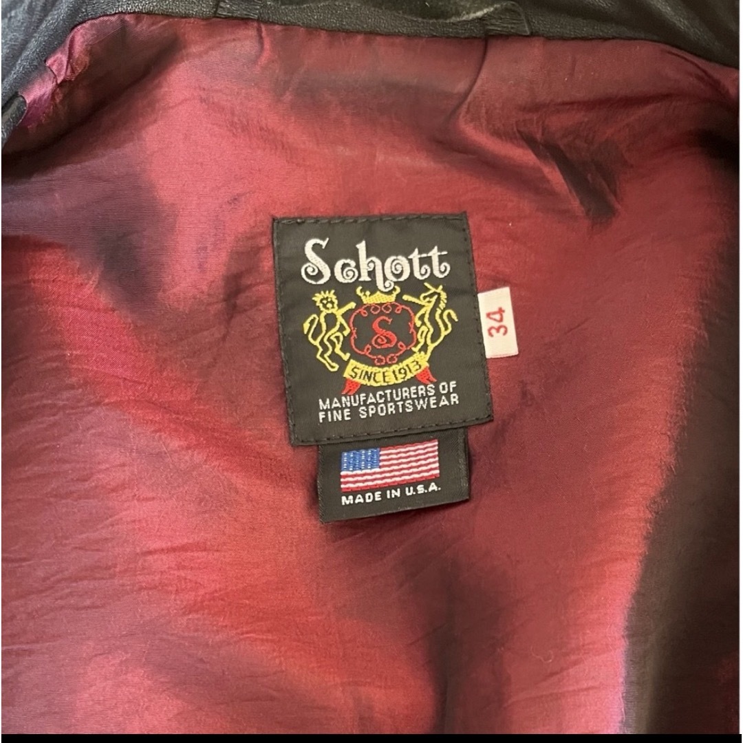 schott(ショット)の【美品】schott シングル ライダース 641xx US34サイズ メンズのジャケット/アウター(ライダースジャケット)の商品写真