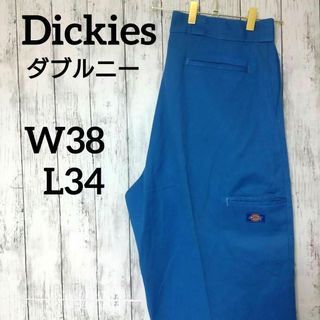 ディッキーズ(Dickies)のディッキーズダブルニーワークパンツメキシコ製ブルーW38L34（915）(ワークパンツ/カーゴパンツ)