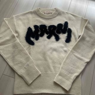 Marni - MARNI シェットランドウールナイロンクルーネックロゴニット