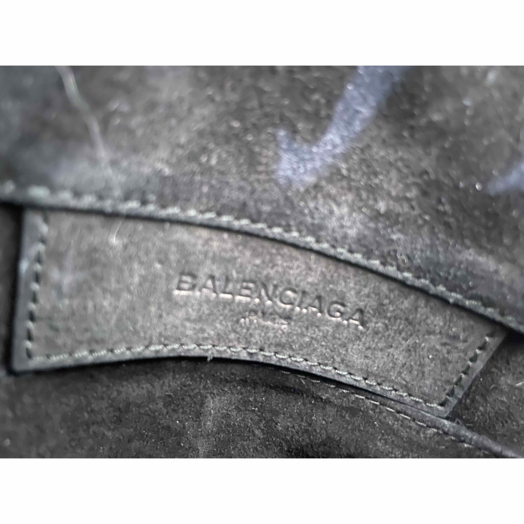 Balenciaga(バレンシアガ)の美品 バレンシアガ 2way ペーパー ミニ ハラコ スェード 黒 フリンジ レディースのバッグ(ショルダーバッグ)の商品写真