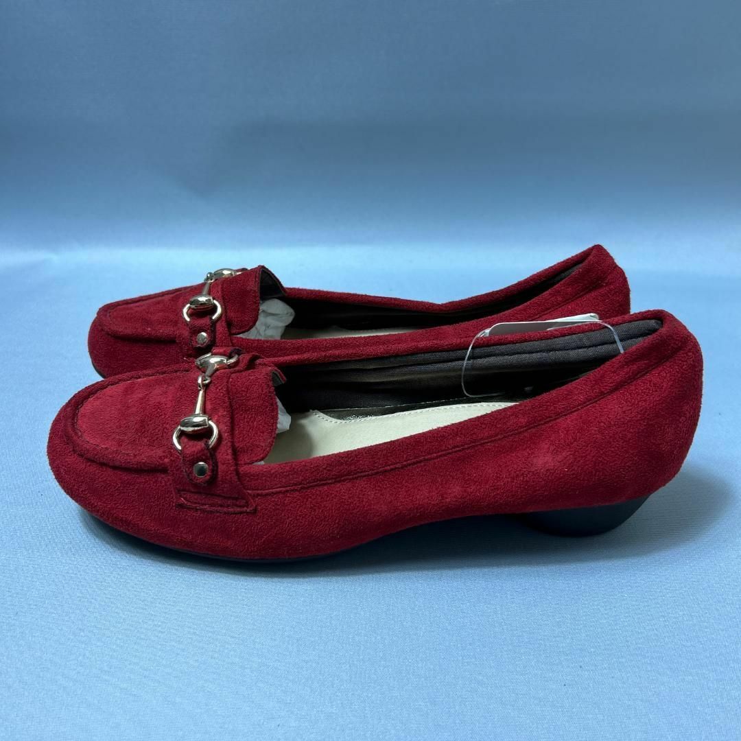 asics(アシックス)の未使用品 foot suki アシックス 幅広 ビットコインローファー スエード レディースの靴/シューズ(ローファー/革靴)の商品写真