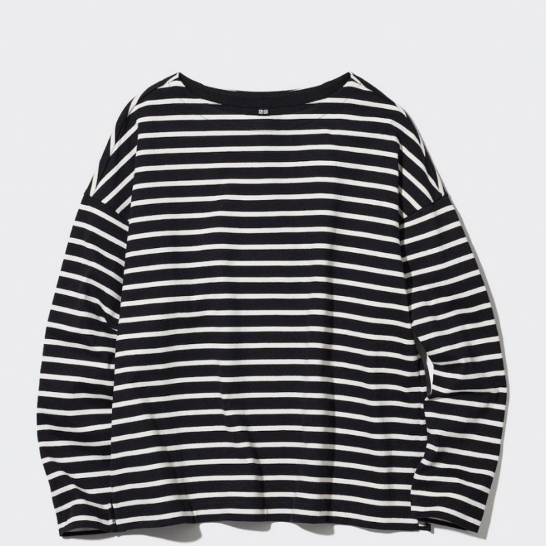 UNIQLO(ユニクロ)のユニクロ　コットンボーダー　3XL レディースのトップス(Tシャツ(長袖/七分))の商品写真