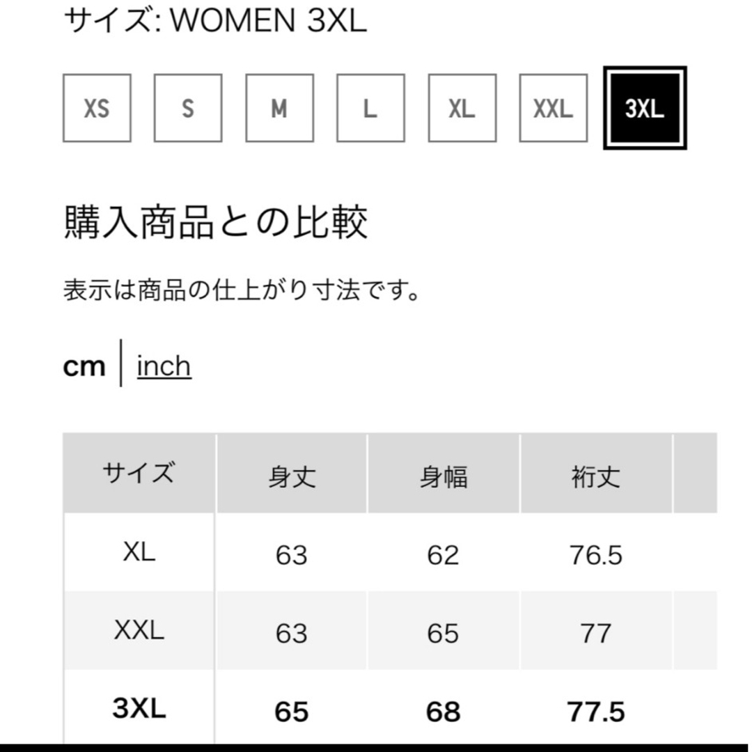 UNIQLO(ユニクロ)のユニクロ　コットンボーダー　3XL レディースのトップス(Tシャツ(長袖/七分))の商品写真