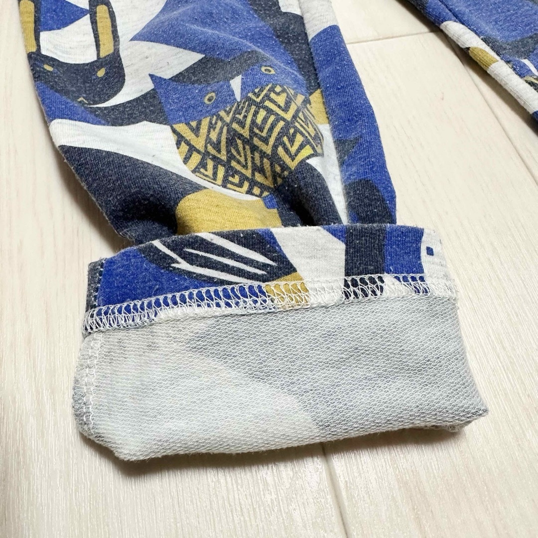 Design Tshirts Store graniph(グラニフ)のgraniph パンツ 110cm  グレー ブルー コラボ アニマル キッズ/ベビー/マタニティのキッズ服男の子用(90cm~)(パンツ/スパッツ)の商品写真