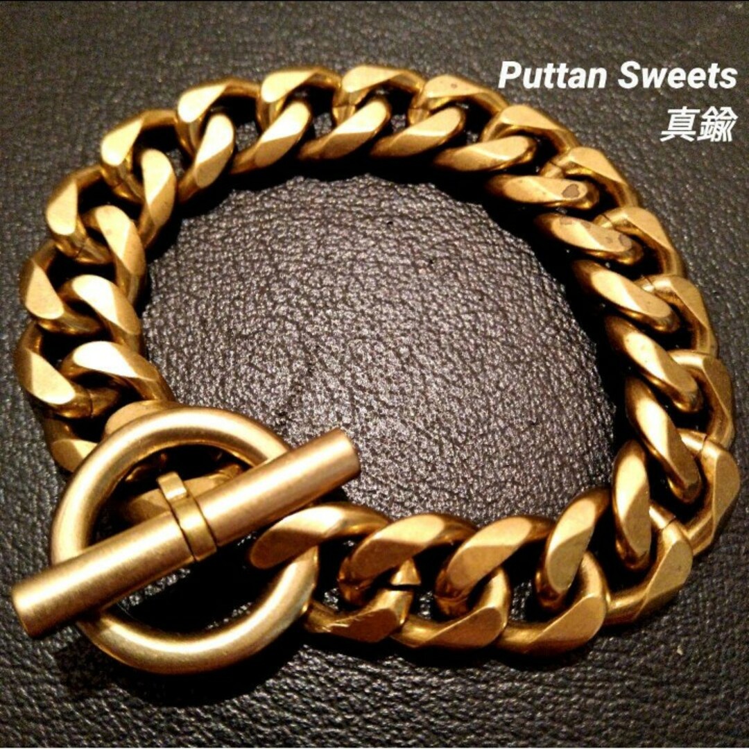 【Puttan Sweets】真鍮マイアミキューバンブレスレット308 メンズのアクセサリー(ブレスレット)の商品写真