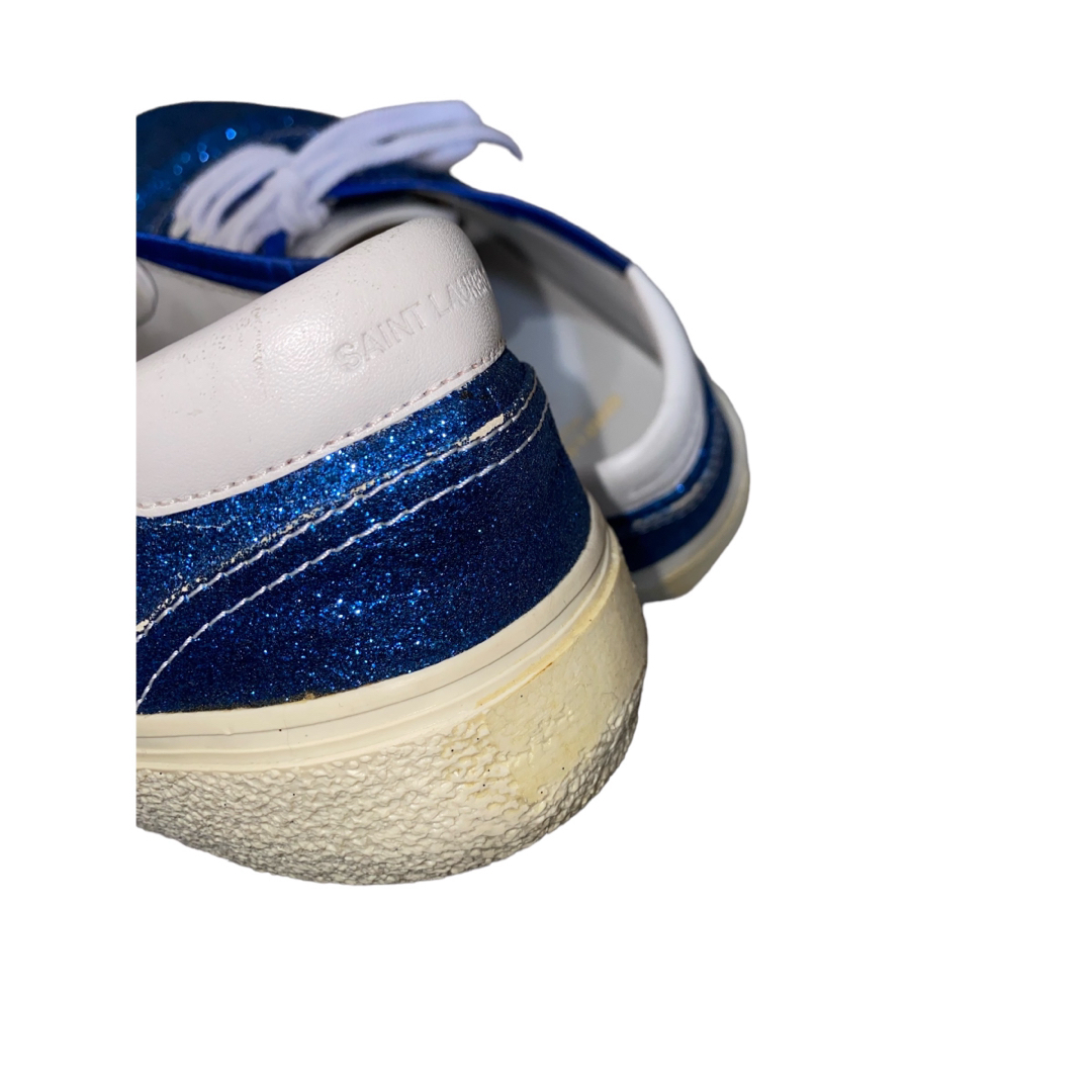 Saint Laurent(サンローラン)のSAINT LAURENTグリッターラメ メンズ スニーカー ブルー サイズ４１ メンズの靴/シューズ(スニーカー)の商品写真