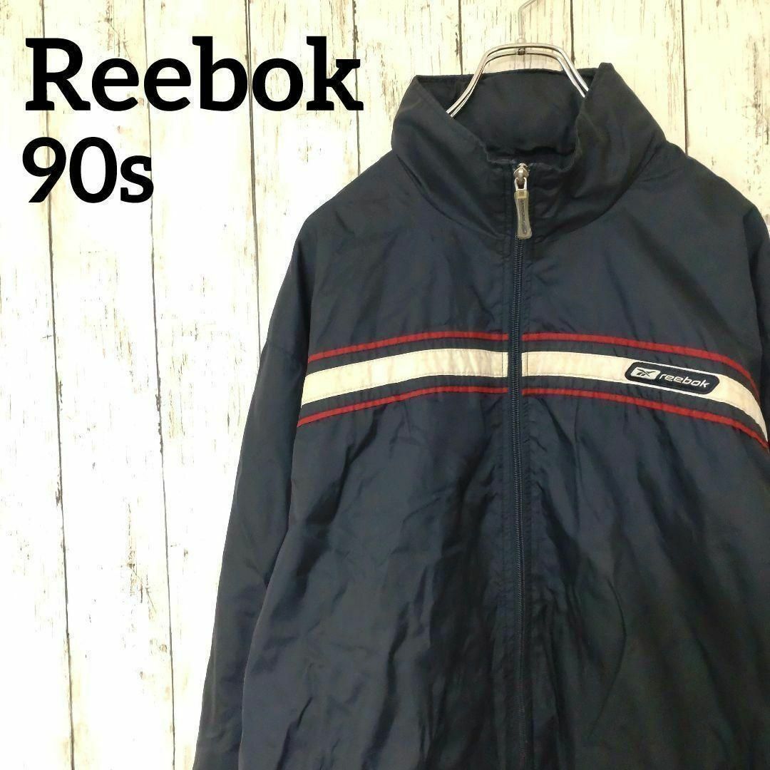 Reebok(リーボック)の90sリーボック　ワンポイント刺繍ロゴ　ナイロンジャケット　ブルゾン（849） メンズのジャケット/アウター(ナイロンジャケット)の商品写真